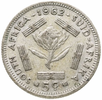 купить ЮАР 5 центов (cents) 1962