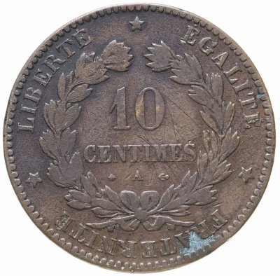 купить Франция 10 сантимов 1872