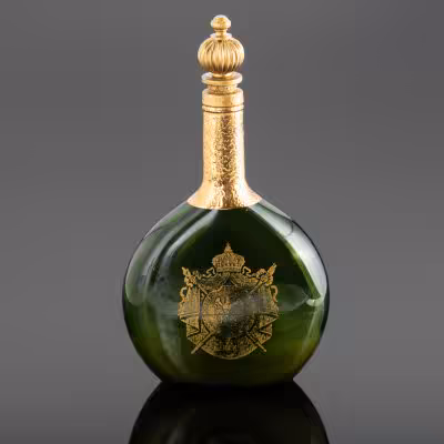 купить Бутыль с гербом Второй Французской Империи (1852-1870 гг.), стекло, золочение, Франция, 1950-1980 гг.