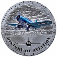 купить Бурунди 5000 франков 2014 "История авиации - Воут Ф4У Корсар", в футляре с сертификатом