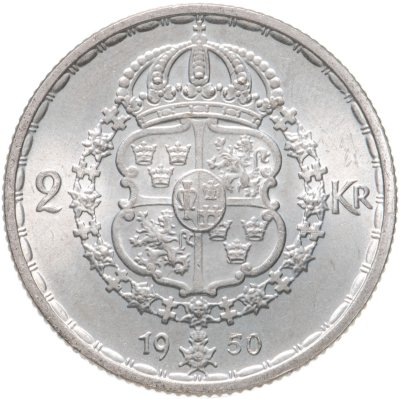 купить Швеция 2 кроны 1950
