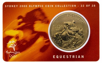купить Австралия 5 долларов (dollars) 2000 Олимпийские игры в Сиднее - Конный спорт