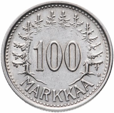 купить Финляндия 100 марок (markkaa) 1956-1959, случайный год
