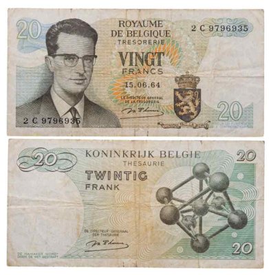 купить Бельгия 20 франков 1964 год