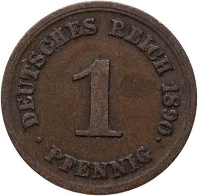 купить Германия 1 пфенниг (pfennig) 1890 F