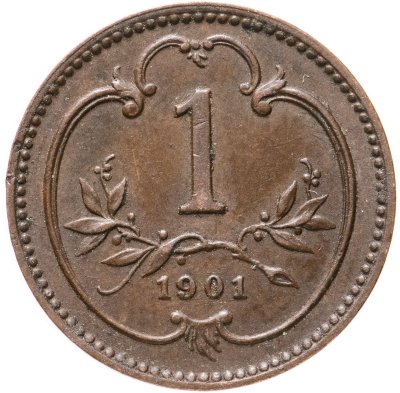 купить Австрия 1 геллер (heller) 1901