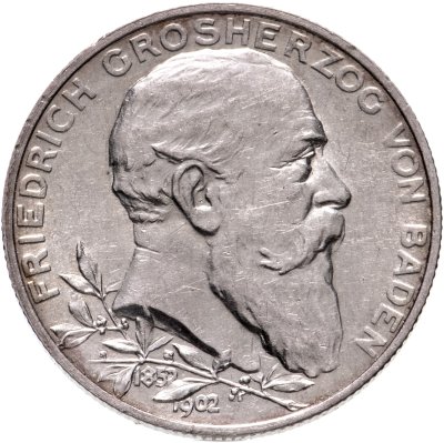 купить Германская Империя, Баден 2 марки 1902 "50-летие правления Фридриха I"