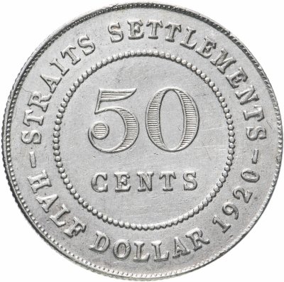 купить Стрейтс Сетлментс 50 центов 1920-1921, случайный год