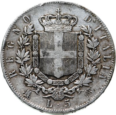 купить Италия 5 лир "М" 1873