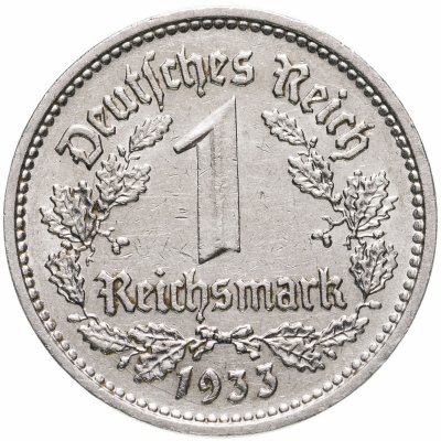 купить Германия (Третий Рейх) 1 марка 1933 E
