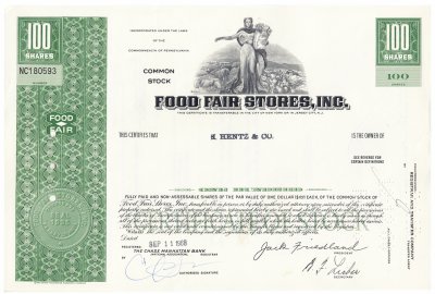 купить Акция США - Food Fair Stores Inc. 1967-1972 гг.