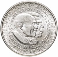 Купить США 50 центов (1/2 доллара) 1952-1954 "Джордж Вашингтон Карвер и Букер Талиафер Вашингтон"