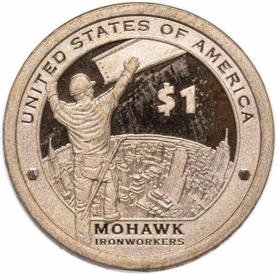 купить США 1 доллар (dollar) 2015 S "Коренные Американцы - Рабочие Мохоки" знак монетного двора: "S" - Сан-Франциско