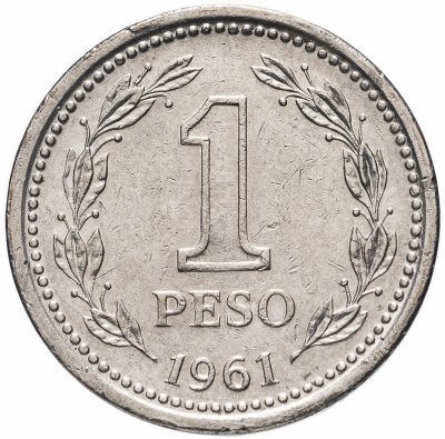 купить Аргентина 1 песо 1957-1962, случайная дата