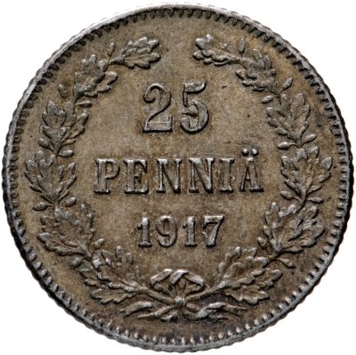 купить 25 пенни (pennia) 1917 S гербовый орёл без корон
