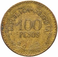 купить Колумбия 100 песо (pesos) 2012-2016, случайная дата