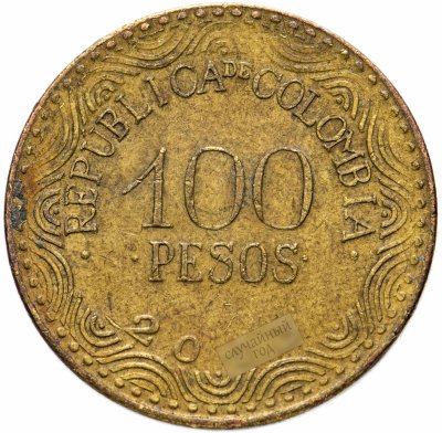 купить Колумбия 100 песо (pesos) 2012-2020, случайная дата