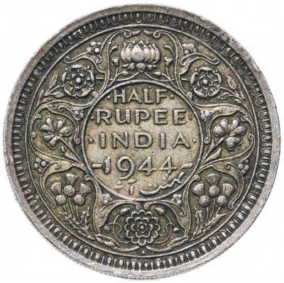 купить Индия (Британская) 1/2 рупии (rupee) 1944