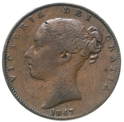 купить Великобритания 1 фартинг (farthing) 1847