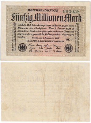 купить Германия 50 000 000 марок 1923