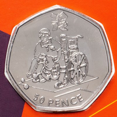 купить Великобритания 50 пенсов (pence) 2011 "XXX летние Олимпийские Игры, Лондон 2012 - Бочче"