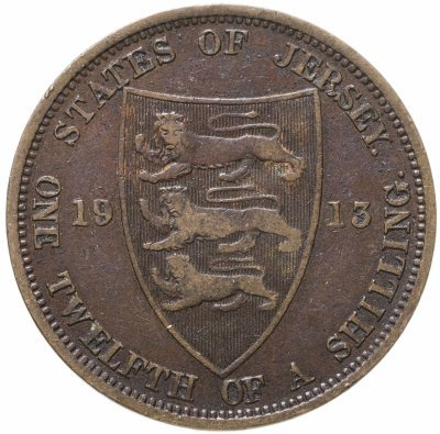 купить Джерси 1/12 шиллинга (shilling) 1913