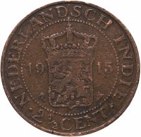 купить Голландская Ост-Индия 2 1/2 цента (cent) 1915
