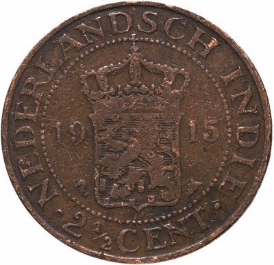 купить Голландская Ост-Индия 2 1/2 цента (cent) 1915