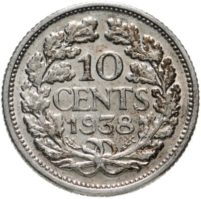 купить Нидерланды 10 центов (cents) 1938