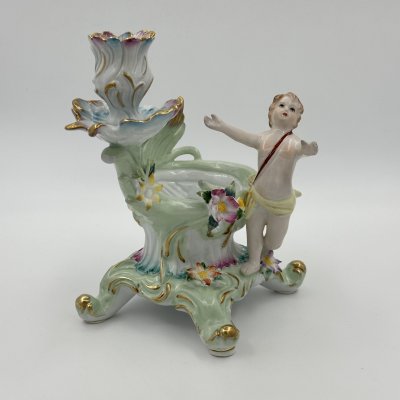 купить Подсвечник фигурный "Купидон", фарфор, роспись, золочение, Китай, 1970-1990 гг.
