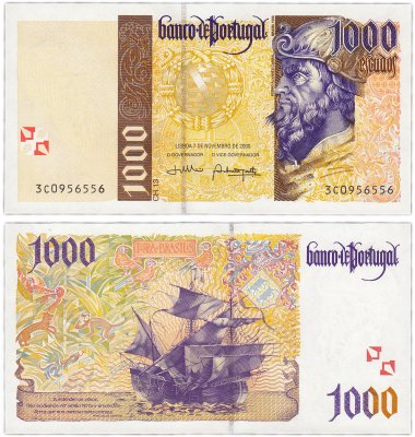 купить Португалия 1000 эскудо 2000 (Pick 188d) (07.11.2000)