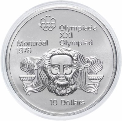 купить Канада 10 долларов (dollars) 1974 "XXI летние Олимпийские Игры, Монреаль 1976 - Зевс"