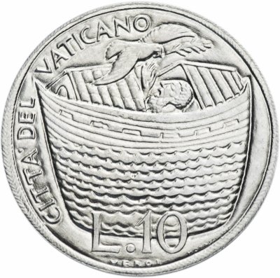 купить Ватикан 10 лир (lire) 1975 "Лето Господне"