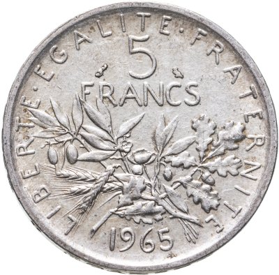 купить Франция 5 франков (francs) 1965