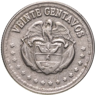 купить Колумбия 20 сентаво (centavos) 1959