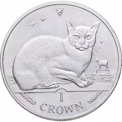 купить Остров Мэн 1 крона (crown) 1996 Кошки - Бурманская кошка