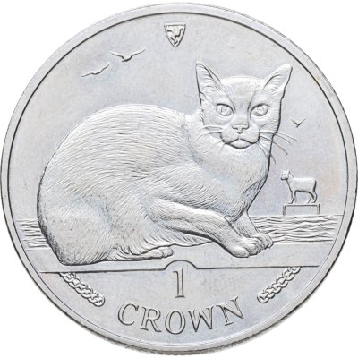 купить Остров Мэн 1 крона (crown) 1996 Кошки - Бурманская кошка