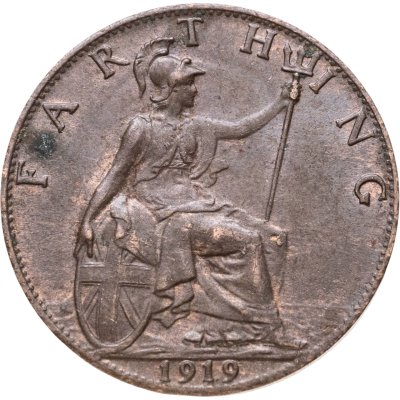 купить Великобритания 1 фартинг (farthing) 1919