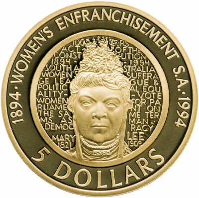 купить Австралия 5 долларов (dollars) 1994 "100 лет избирательному праву женщин"