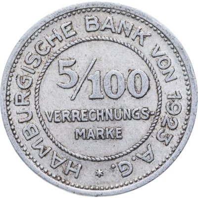 купить Германия (Гамбург) нотгельд 5 пфеннигов (5/100 марки) 1923