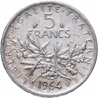купить Франция 5 франков (francs) 1964