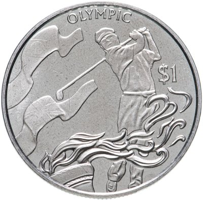 купить Британские Виргинские острова 1 доллар (dollar) 2016 XXXI летние Олимпийские Игры, Рио-де-Жанейро 2016 - Гольф