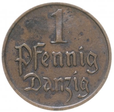 купить Данциг 1 пфенниг (pfennig) 1926