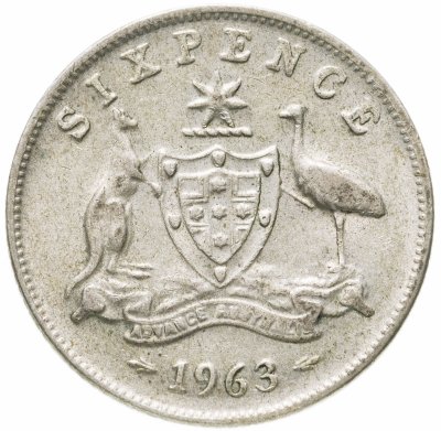 купить Австралия 6 пенсов (pence) 1963
