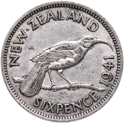 купить Новая Зеландия 6 пенсов (pence) 1941
