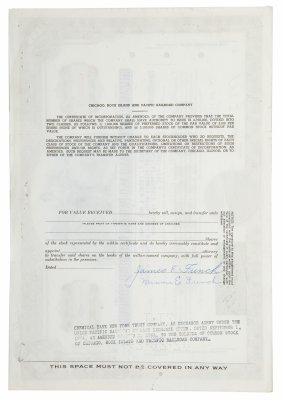 купить Акция США CHICAGO ROCK ISLAND AND PACIFIC RAILROAD, 1961-1963 гг.
