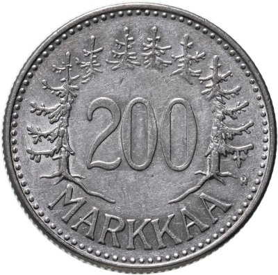 купить Финляндия 200 марок (markkaa) 1957