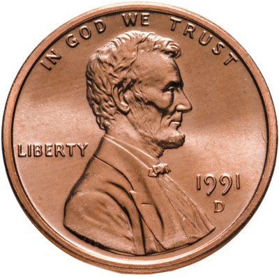 купить США 1 цент (cent) 1991 D "Lincoln Memorial Cent" (наборная)