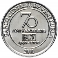 купить Венесуэла 50 центимо (centimos) 2010 год (70 лет Центральному Банку)