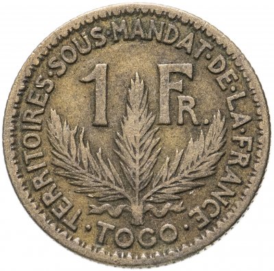купить Того 1 франк (franc) 1925